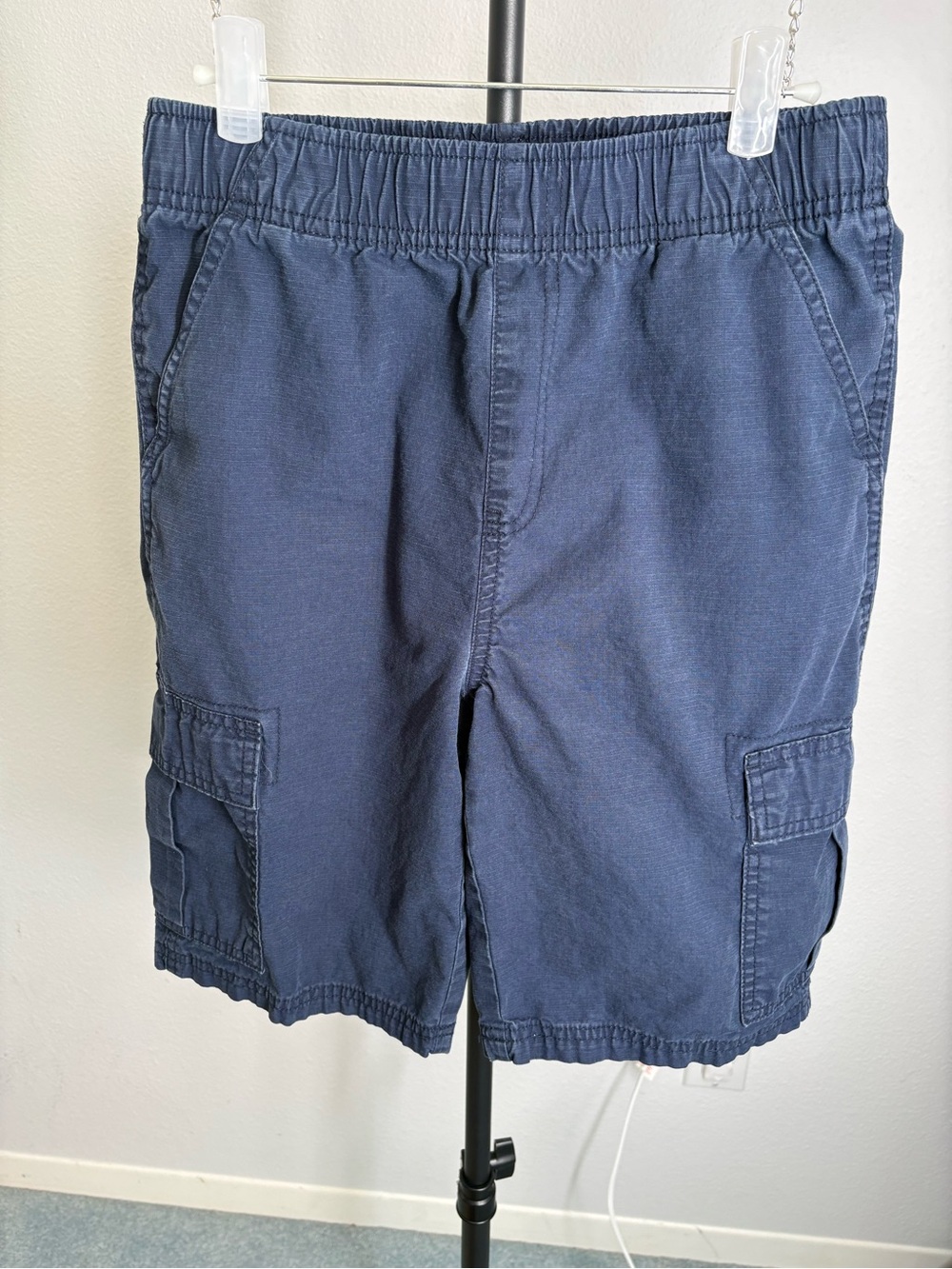 Place boys Navy Blue Cargo Shorts with Elastic Waist Size 14